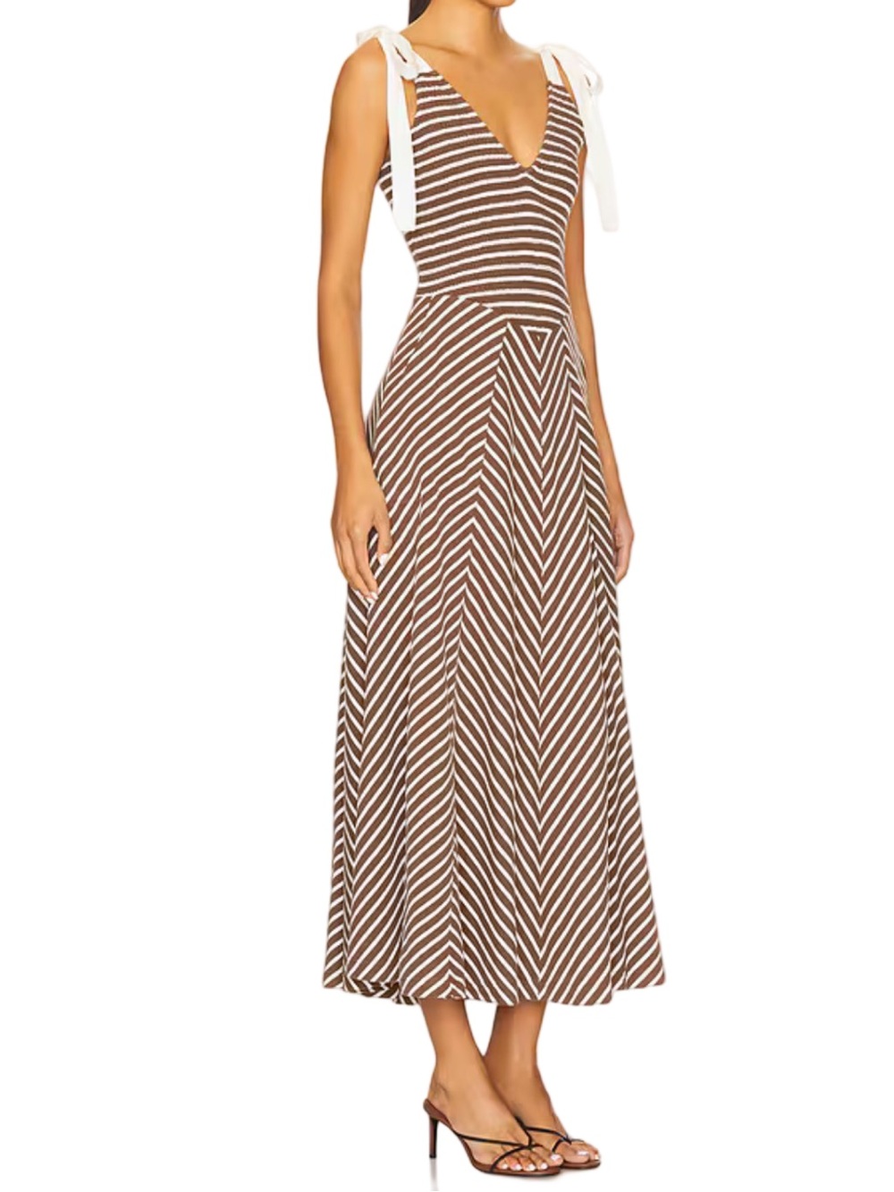 free-est Cecelia Midi Dress in Coconut Milk Combo Size Small